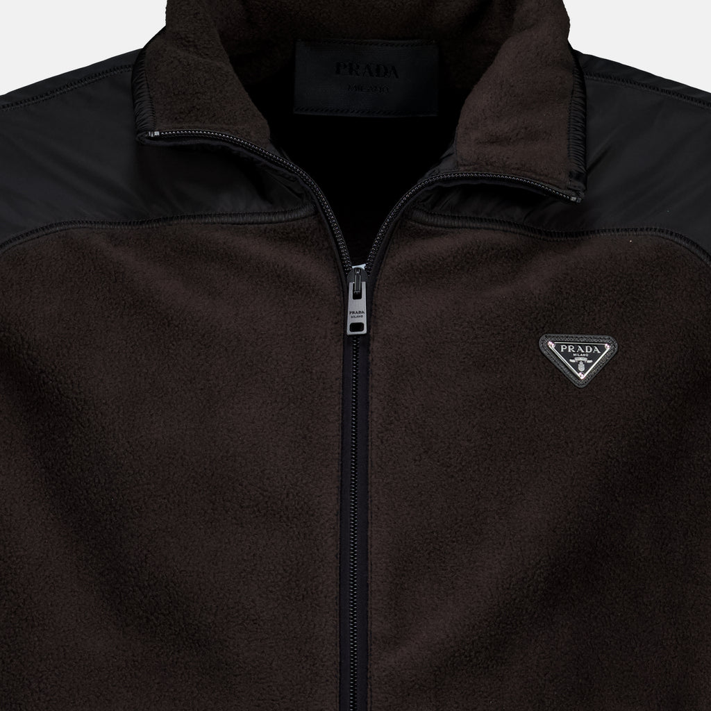 Vestes Veste en molleton marron Prada Marron Homme