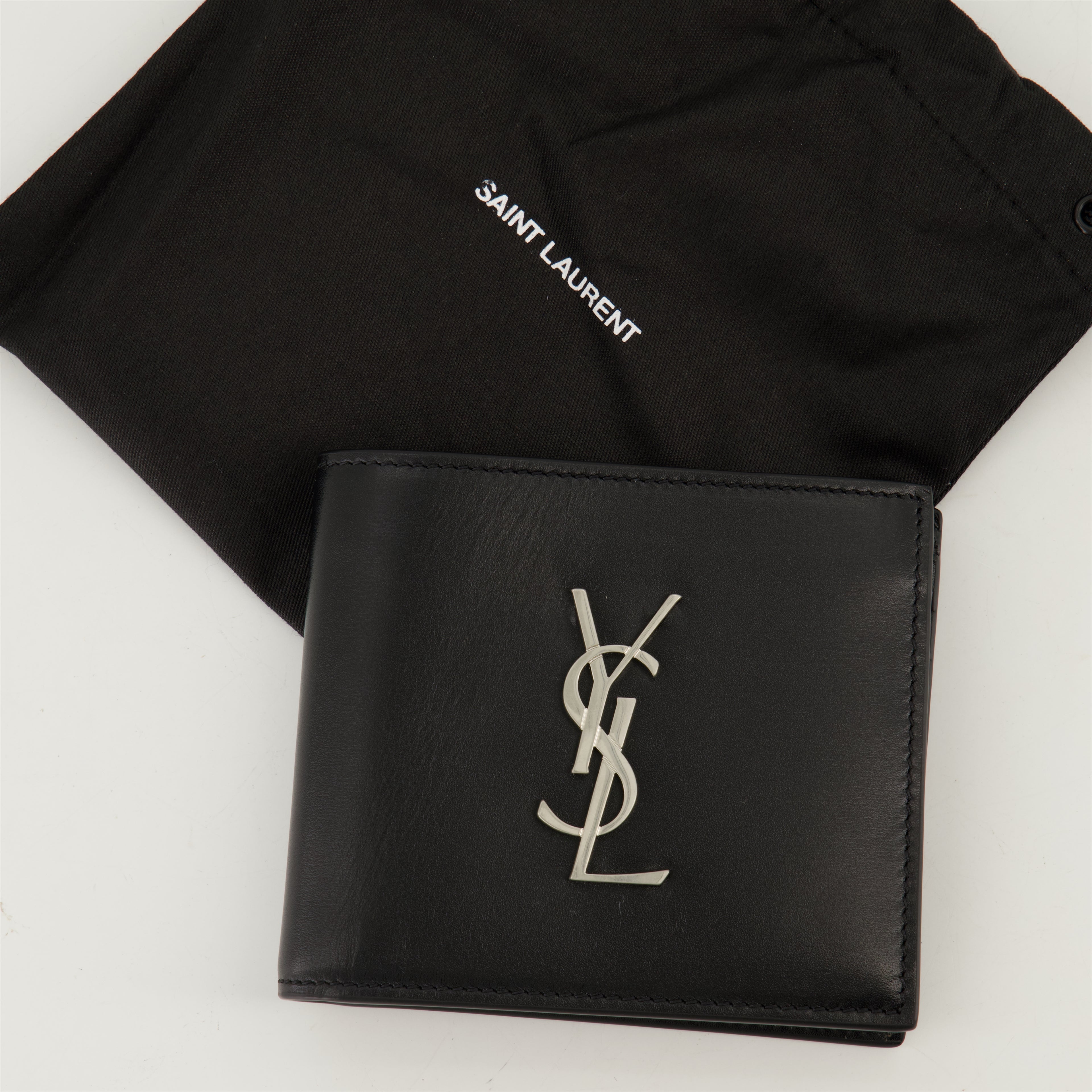 Petite maroquinerie Portefeuille Cassandre Saint Laurent Noir Homme
