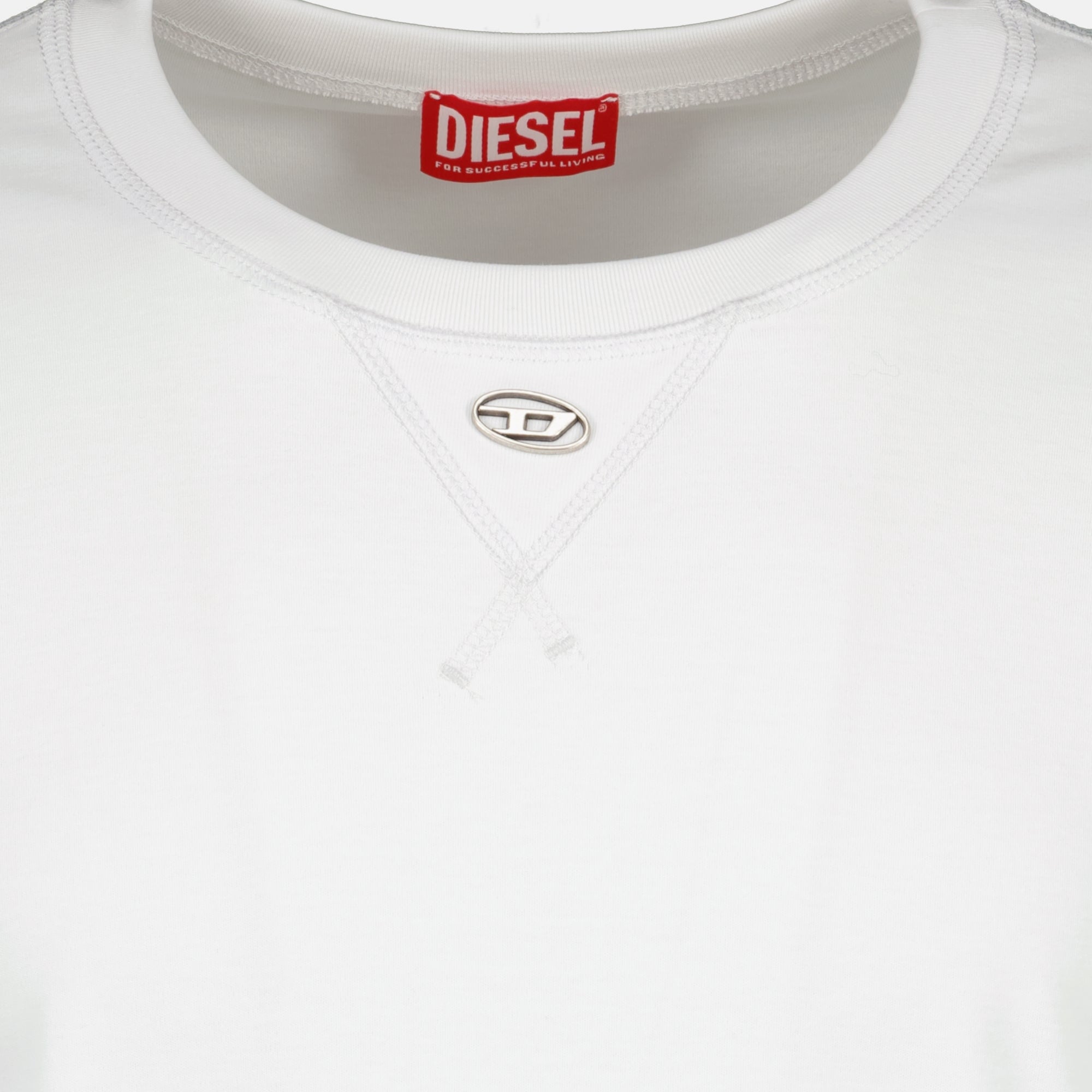 T-shirts Weißes T-Madjust-TR T-Shirt Diesel Blanc Homme