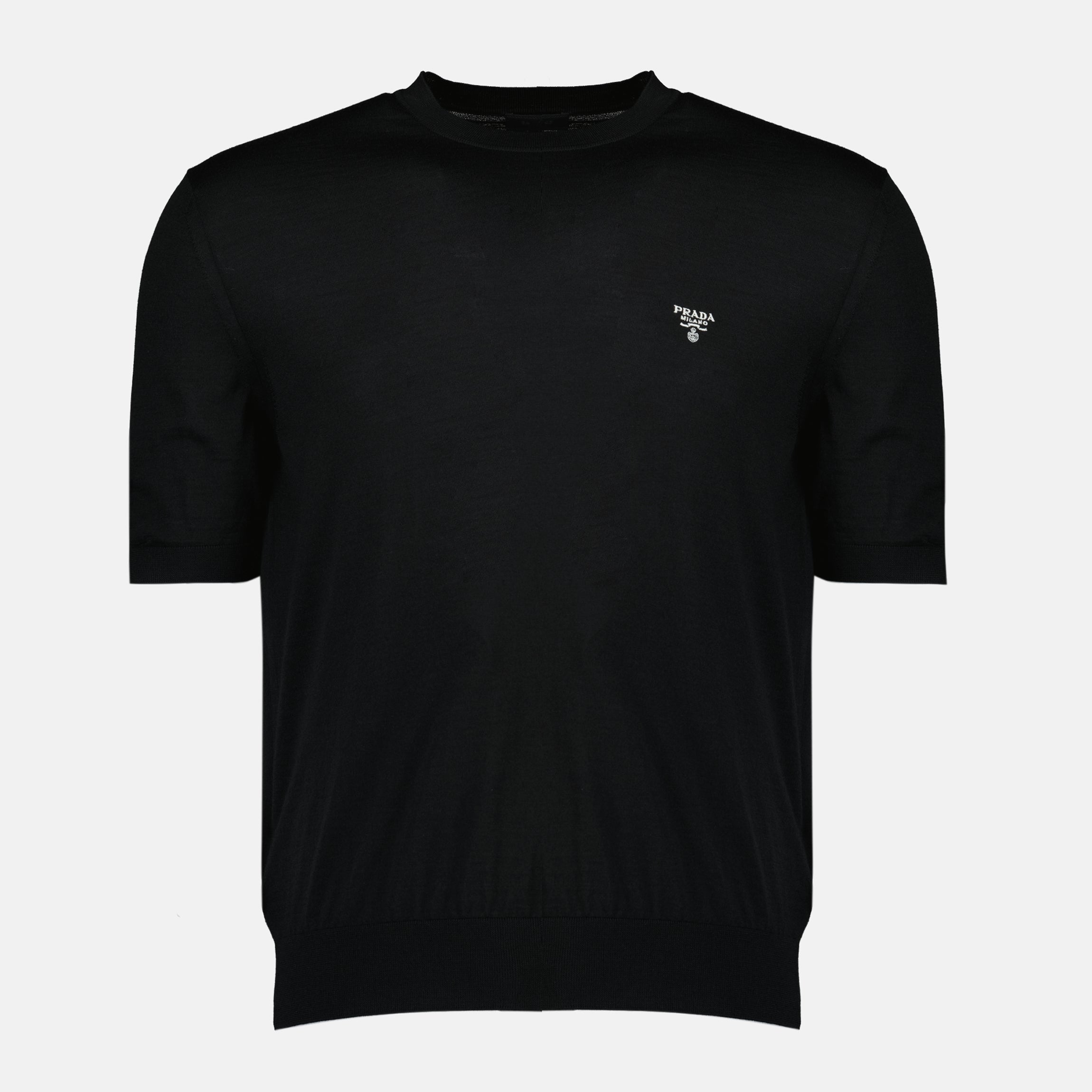 Bild des Artikels kurzärmeliger Wollpullover von Prada für Herren - Frühjahr-Sommer 2026 - Vorderansicht