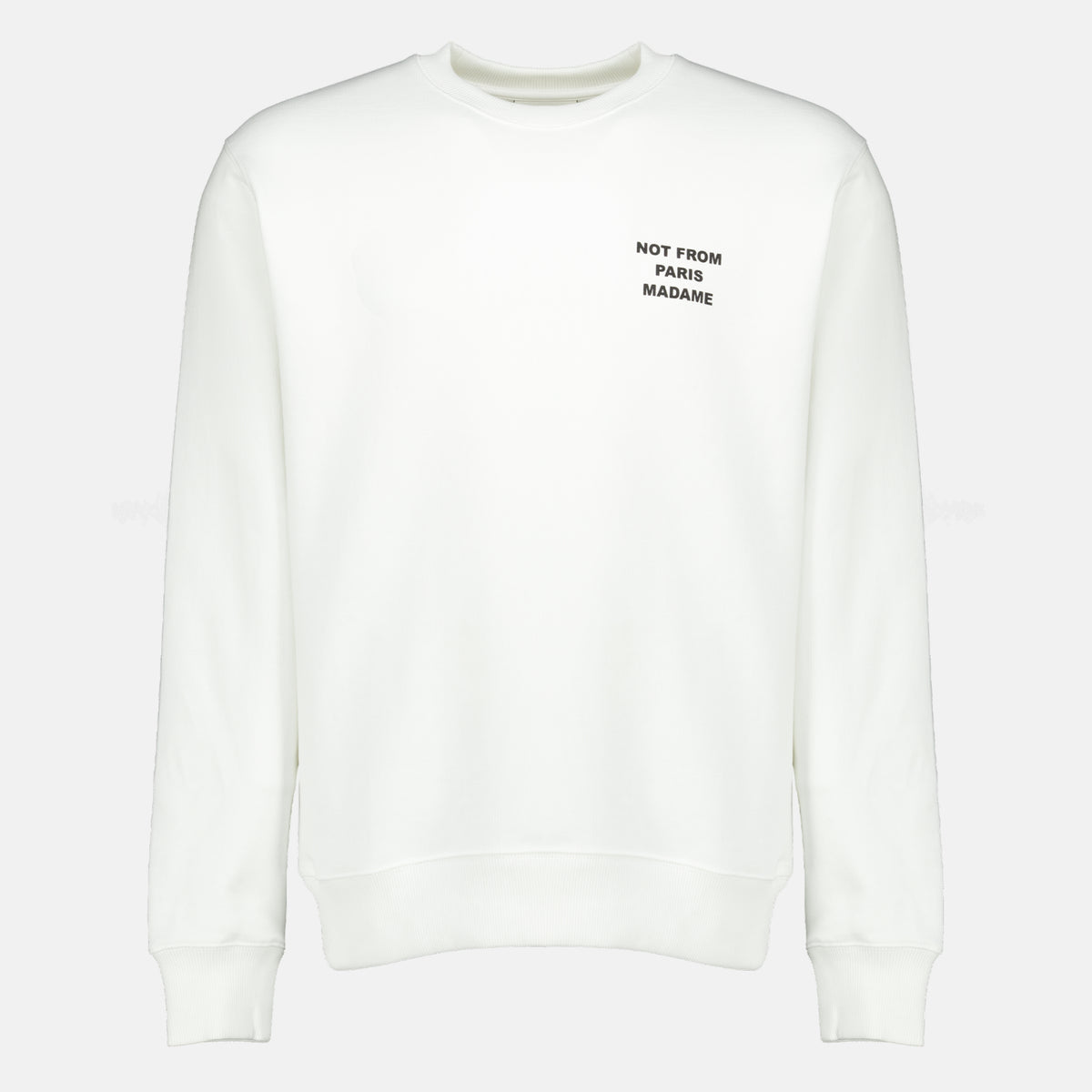 Sweatshirts Felpa Slogan Bianca Classica Drole De Monsieur Blanc Homme