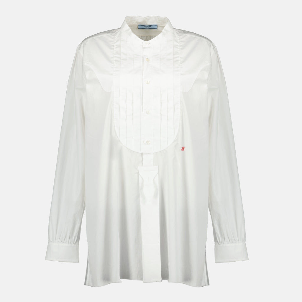 Chemises Chemise blanche en coton Prada Blanc Femme