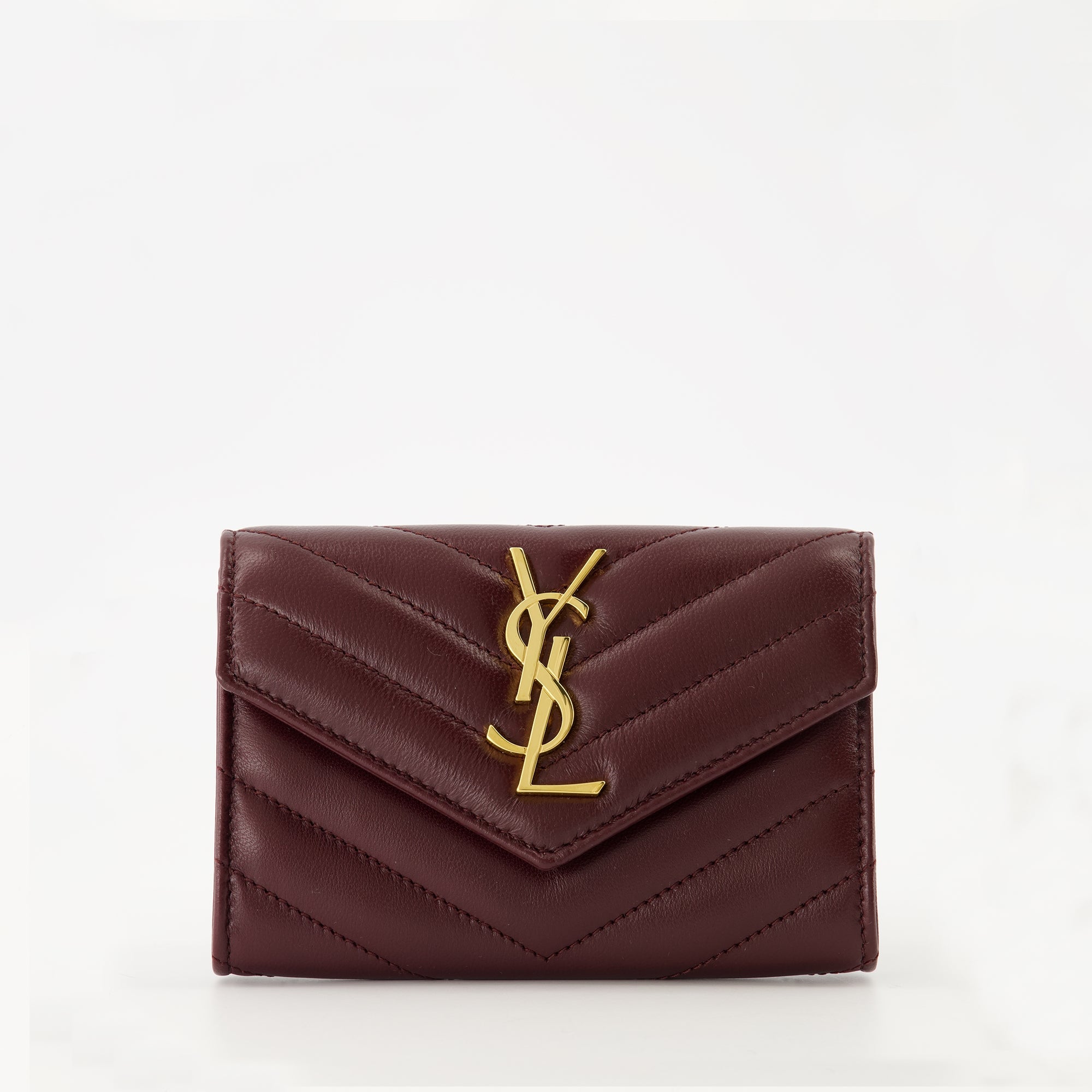 Petite maroquinerie Cassandre Wallet Saint Laurent Bordeaux Femme