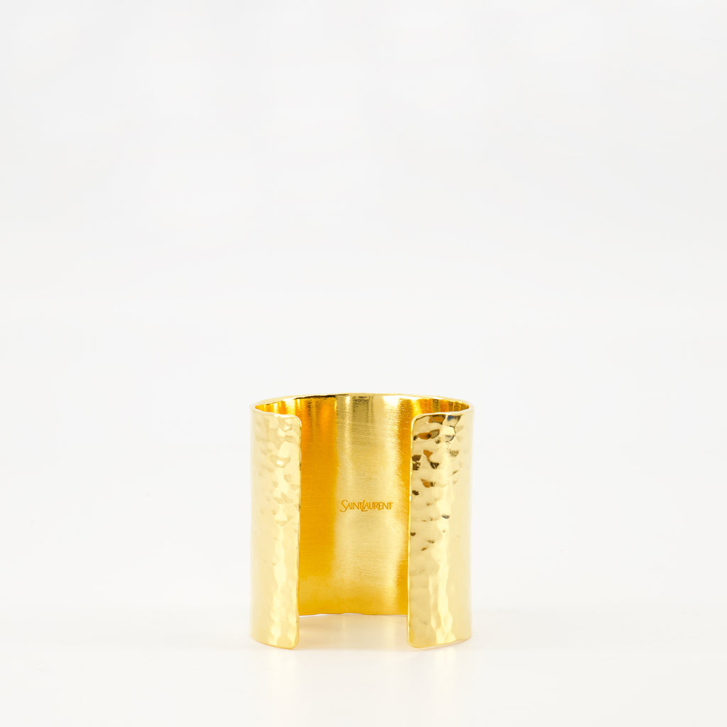Image of the Cassandre Cuff from the brand Saint Laurent for Women - Spring-Summer 2025 - Back View
