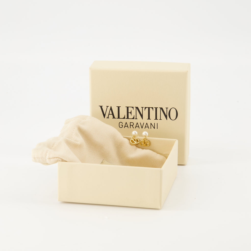 Bijoux Brincos Vlogo Valentino Garavani Doré Femme