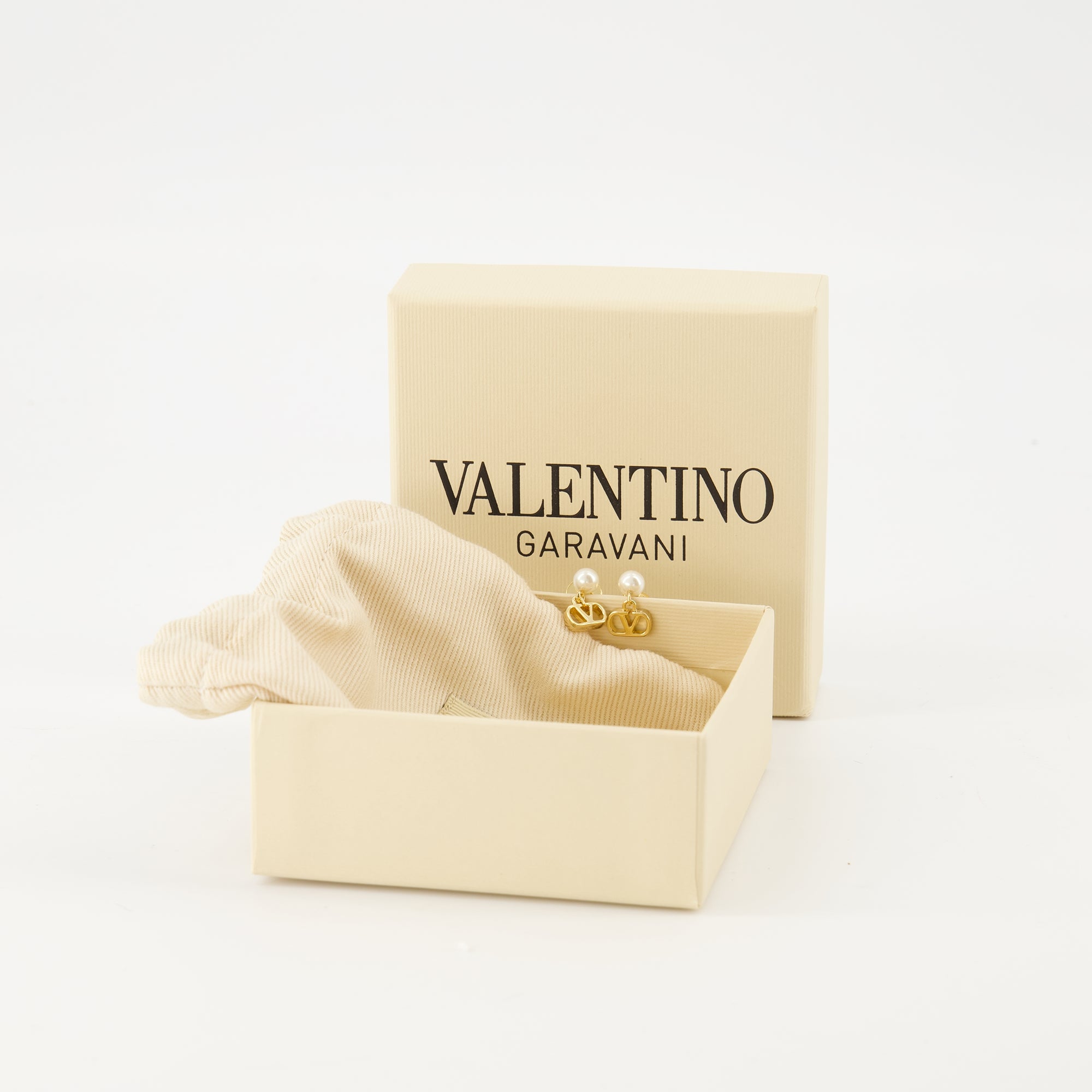 Bijoux Brincos Vlogo Valentino Garavani Doré Femme