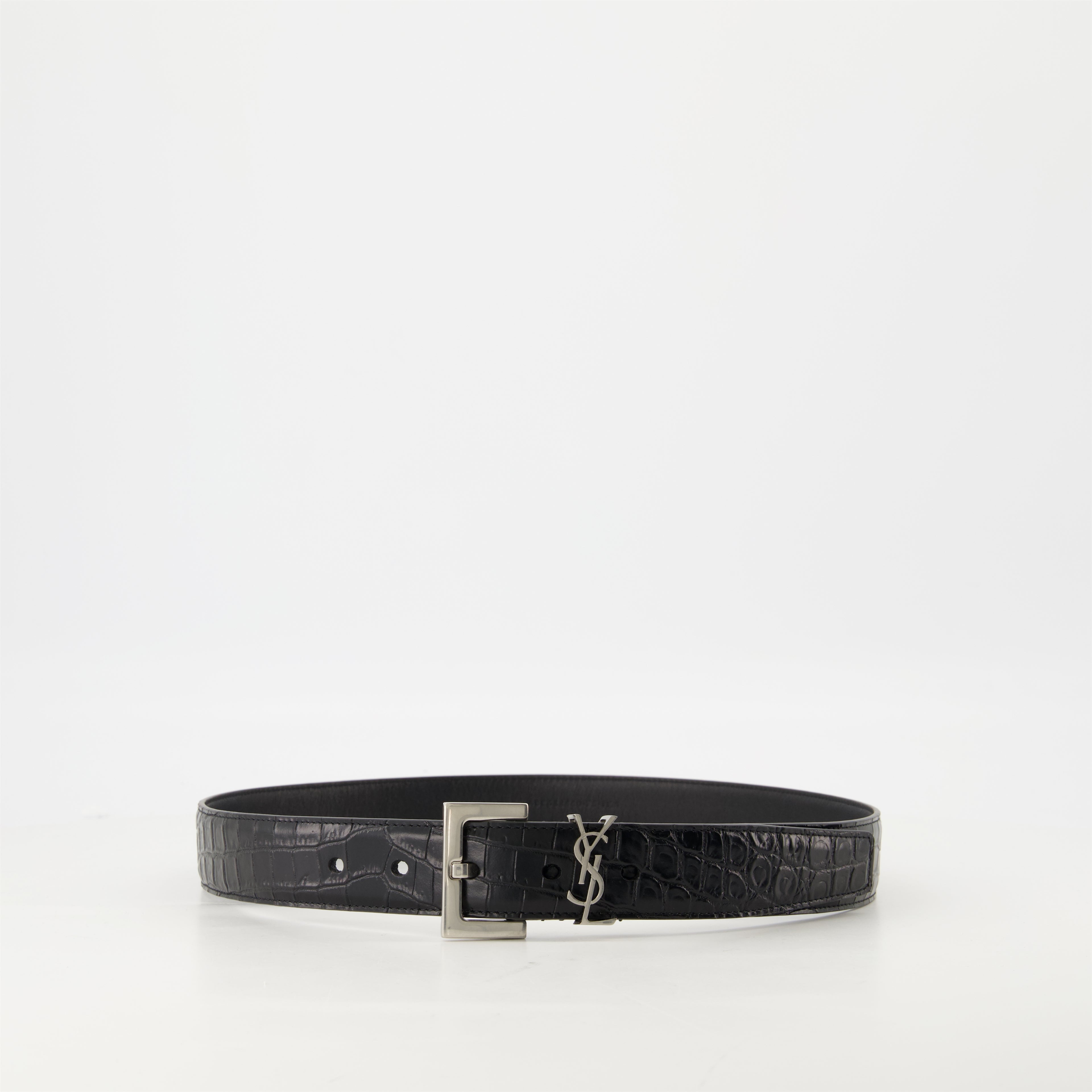 Cinture Cintura YSL Cassandre Saint Laurent Nero Homme