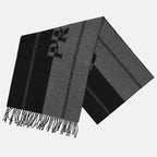 Sciarpe e guanti Écharpe en laine noir et gris Prada Grigio Homme