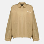 Image de l'article Coupe-vent beige de la marque Miu Miu pour Femme - Saison Printemps-Été 2026 - Vue de Face