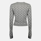 Imagem do artigo Cardigan Moon em lã da marca Marine Serre para Mulheres - Temporada Outono-Inverno 2025 - Vista Traseira