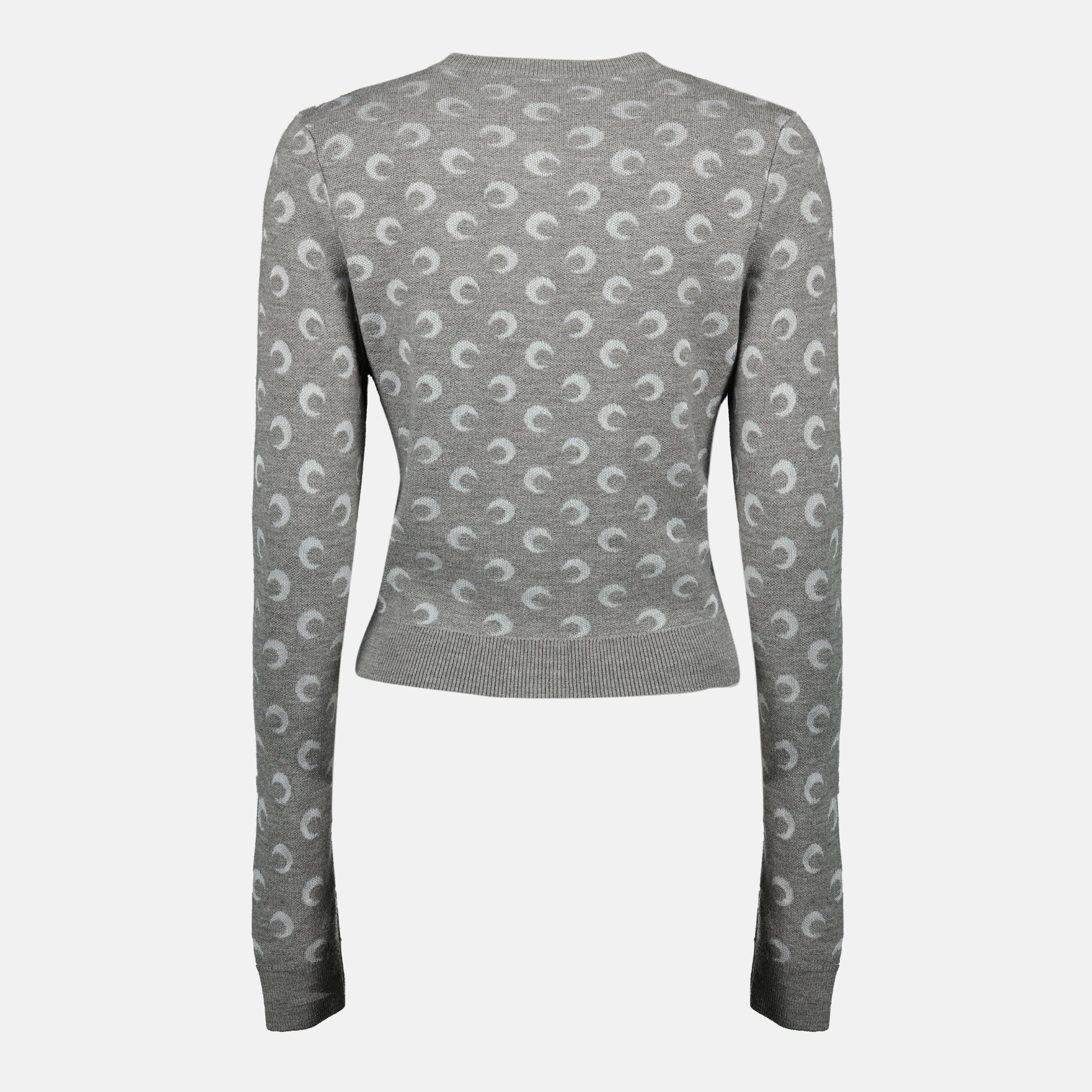 Image de l'article Cardigan Moon en laine de la marque Marine Serre pour Femme - Saison Automne-Hiver 2025 - Vue de Dos