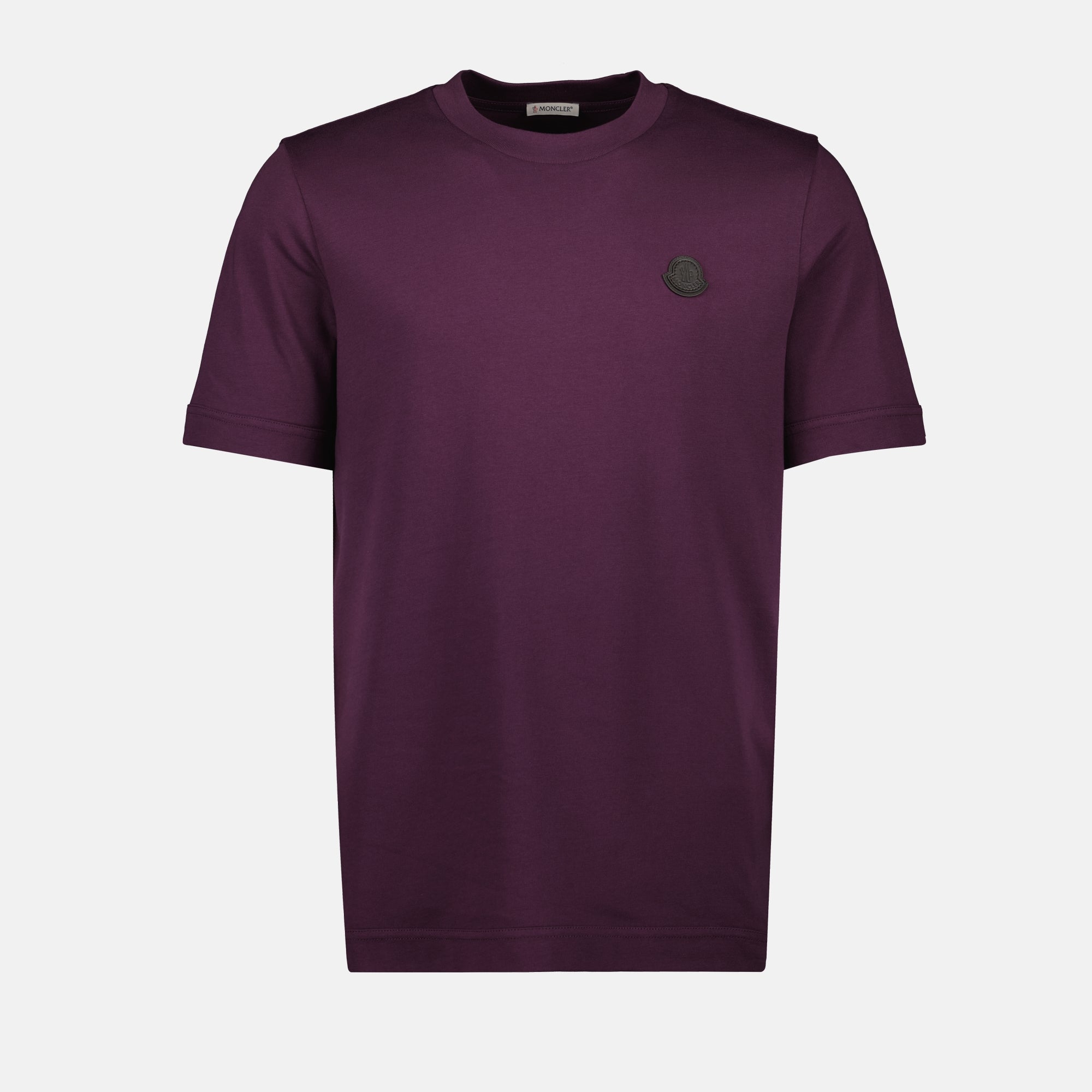 Image de l'article T-shirt à logo en cuir de la marque Moncler pour Homme - Saison Automne-Hiver 2025 - Vue de Face