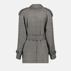 Mäntel Woll- und Seiden-Trenchcoat Burberry Grau Femme