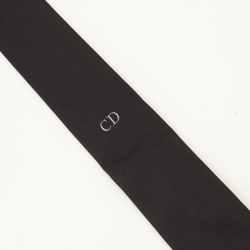 Écharpes, foulards et gants 검은색 실크 CD 아이콘 타이 Dior Noir Homme