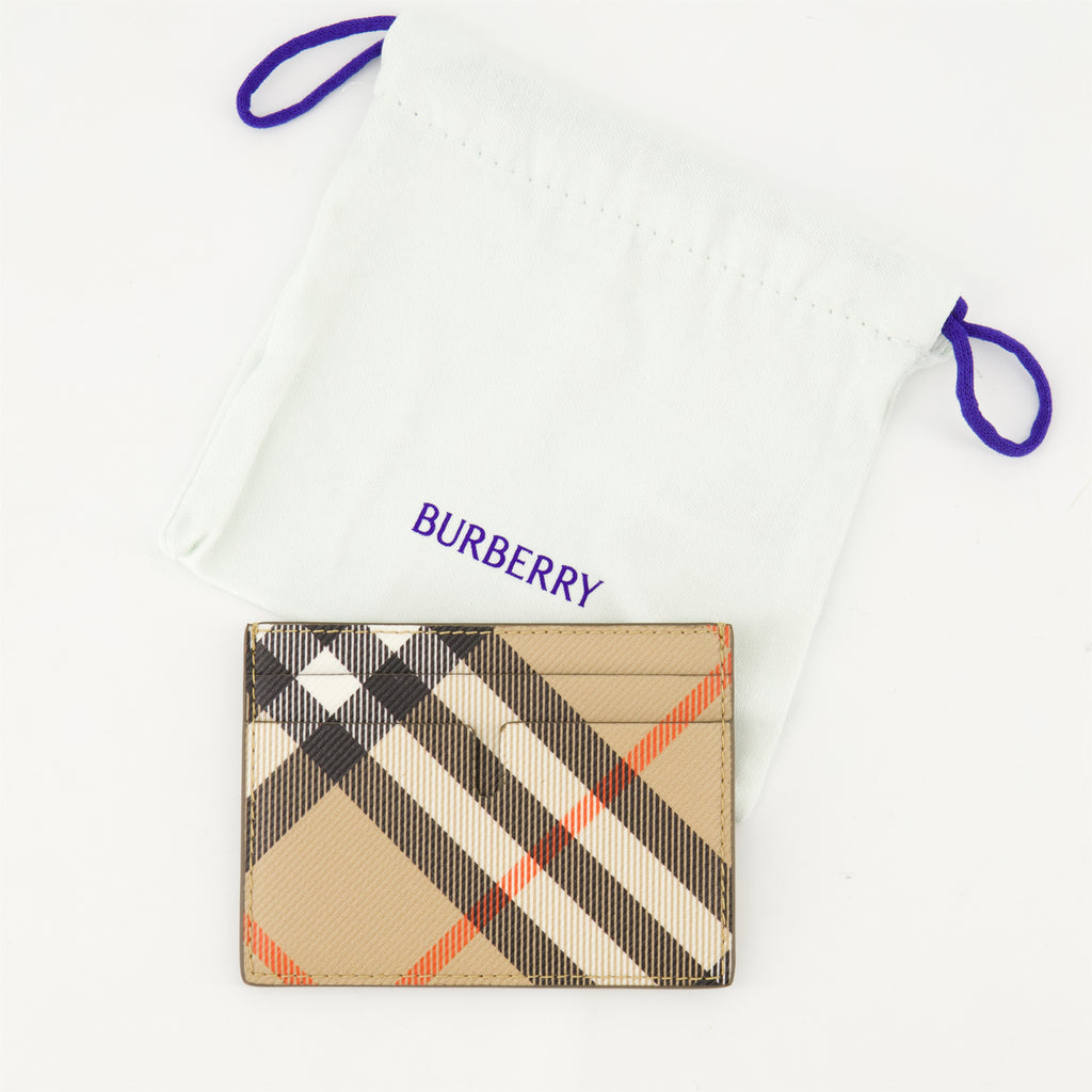 Petite maroquinerie Porte-cartes Sandon à carreaux Burberry Beige Homme