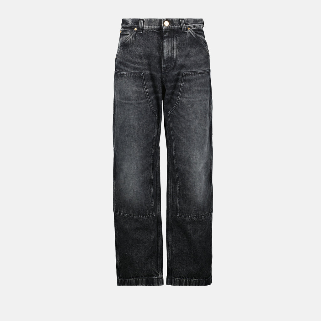 Hosen Graue Cargo-Jeans Versace Schwarz Homme