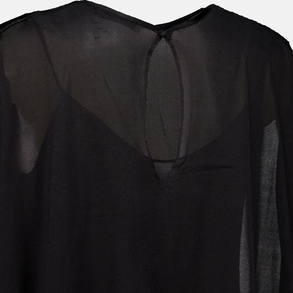 Maille Top in Seta Nera Fendi Noir Femme