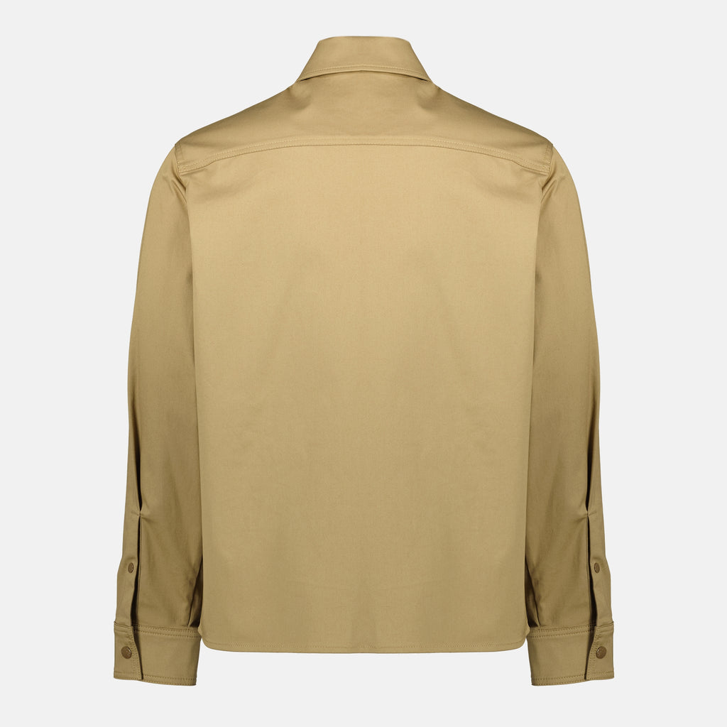 モンクレール メンズ ベージュ ギャバジン オーバーシャツの画像 - 2026年春夏 - 後面ビュー