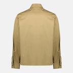 Imagem da sobrecamisa em gabardina bege da marca Moncler para Homem - Temporada Primavera-Verão 2026 - Vista Traseira