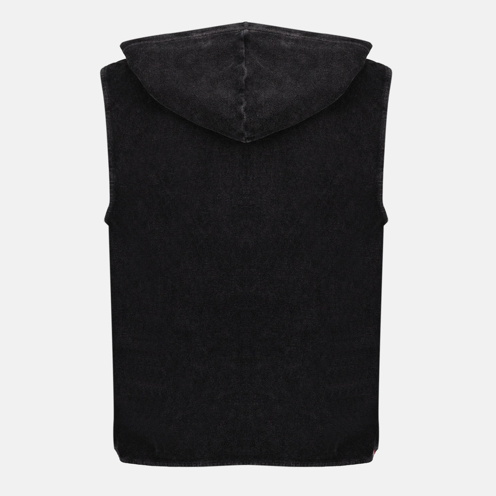 Sweatshirts Sudadera sin mangas de algodón terry negro Diesel Noir Homme