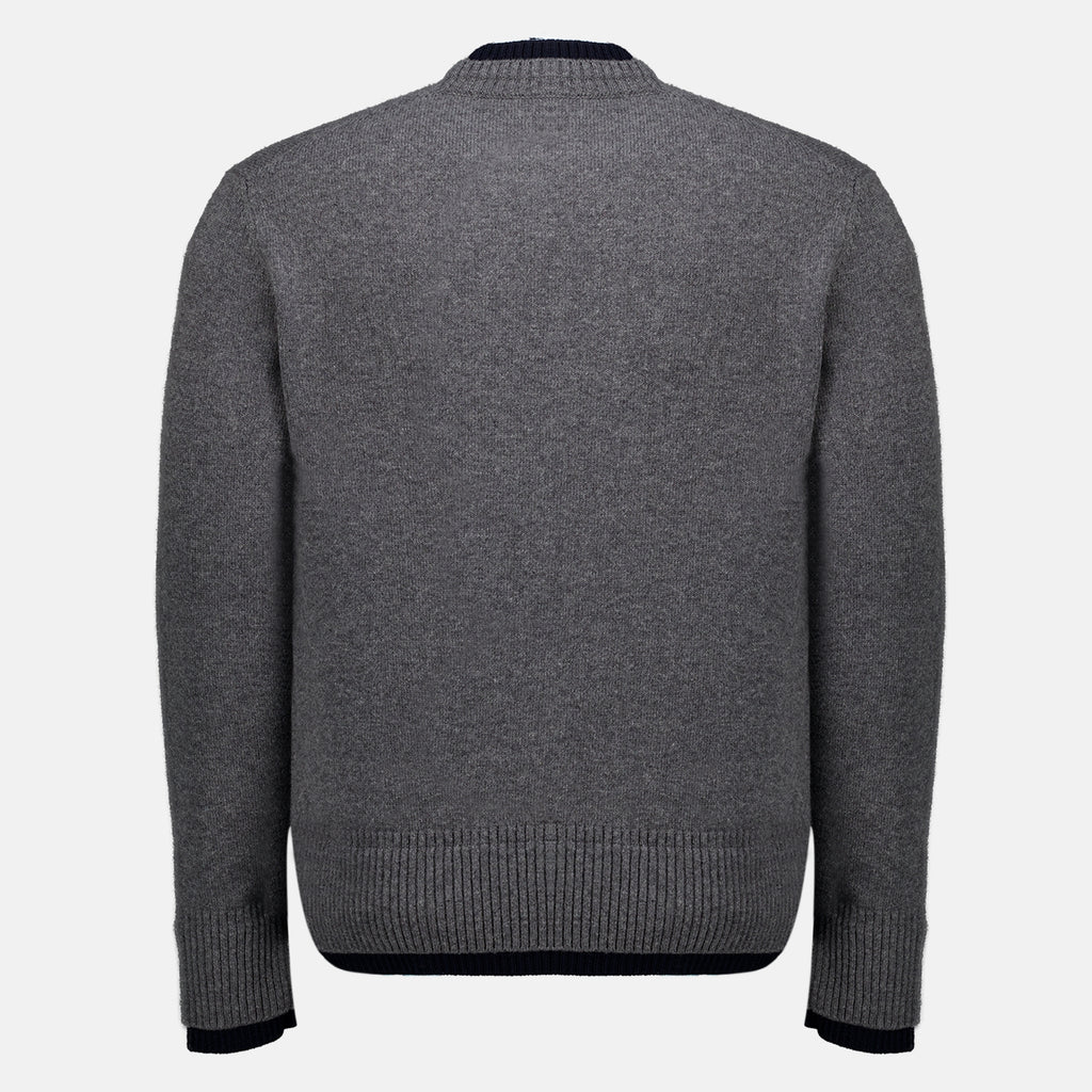 Maille Gray Wool and Cashmere Sweater Moncler Gris Homme