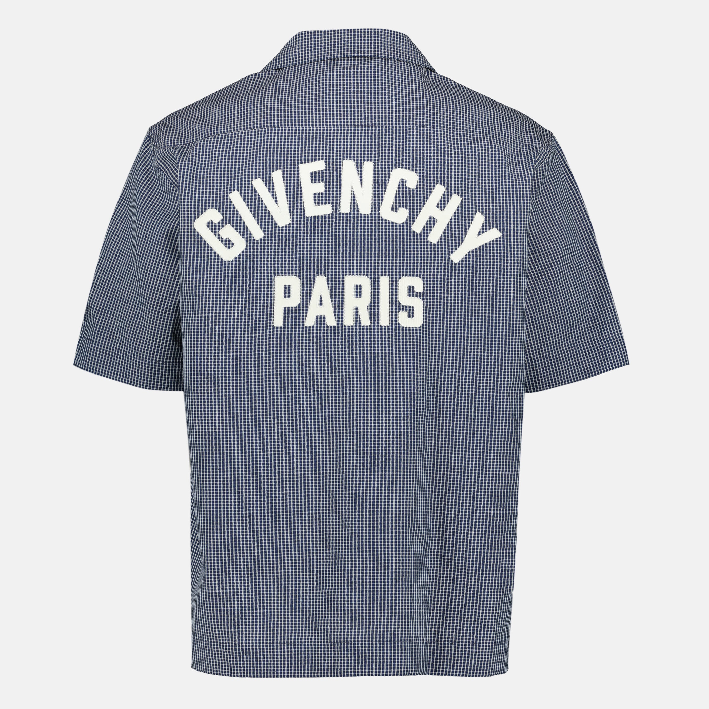 ネイビーブルー コットン チェックシャツ Givenchy - メンズ – myCompañero