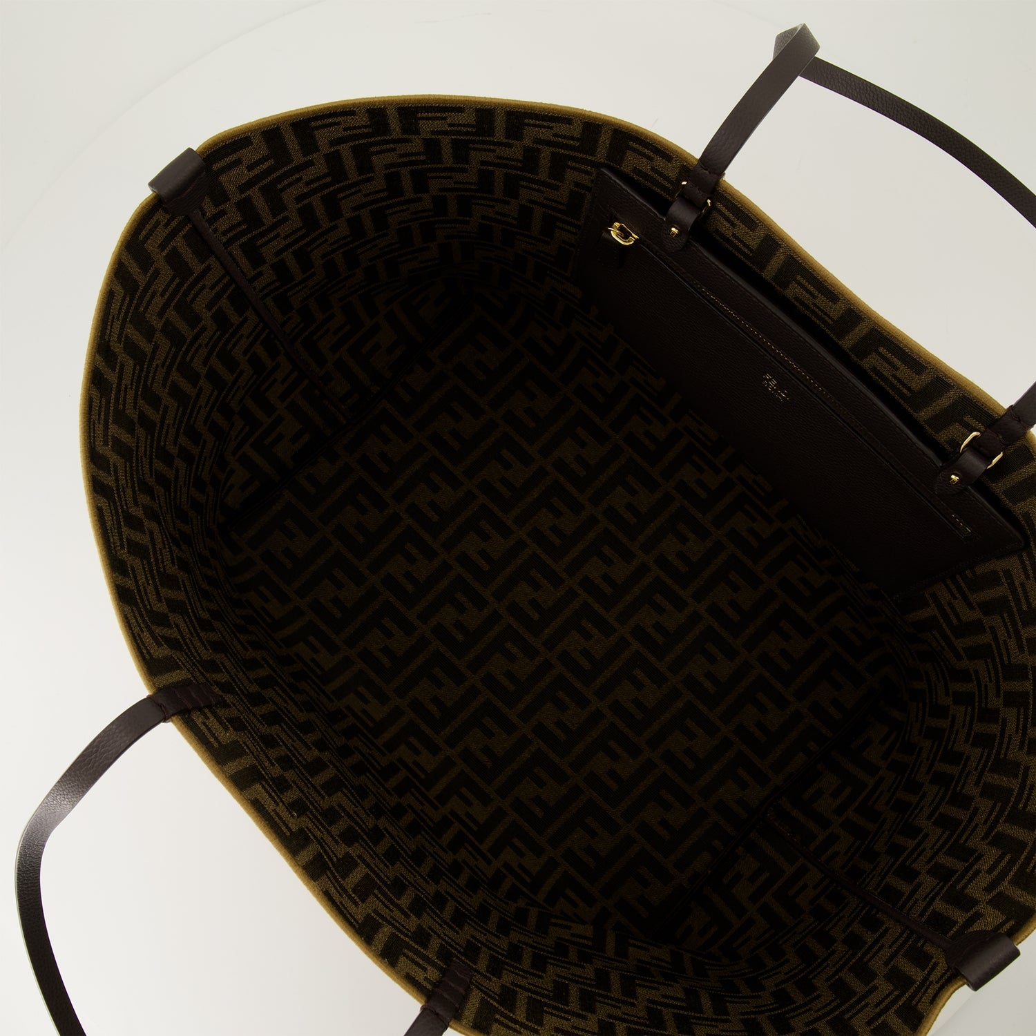 Tote bags Roll Tote Bag Fendi Brown Femme