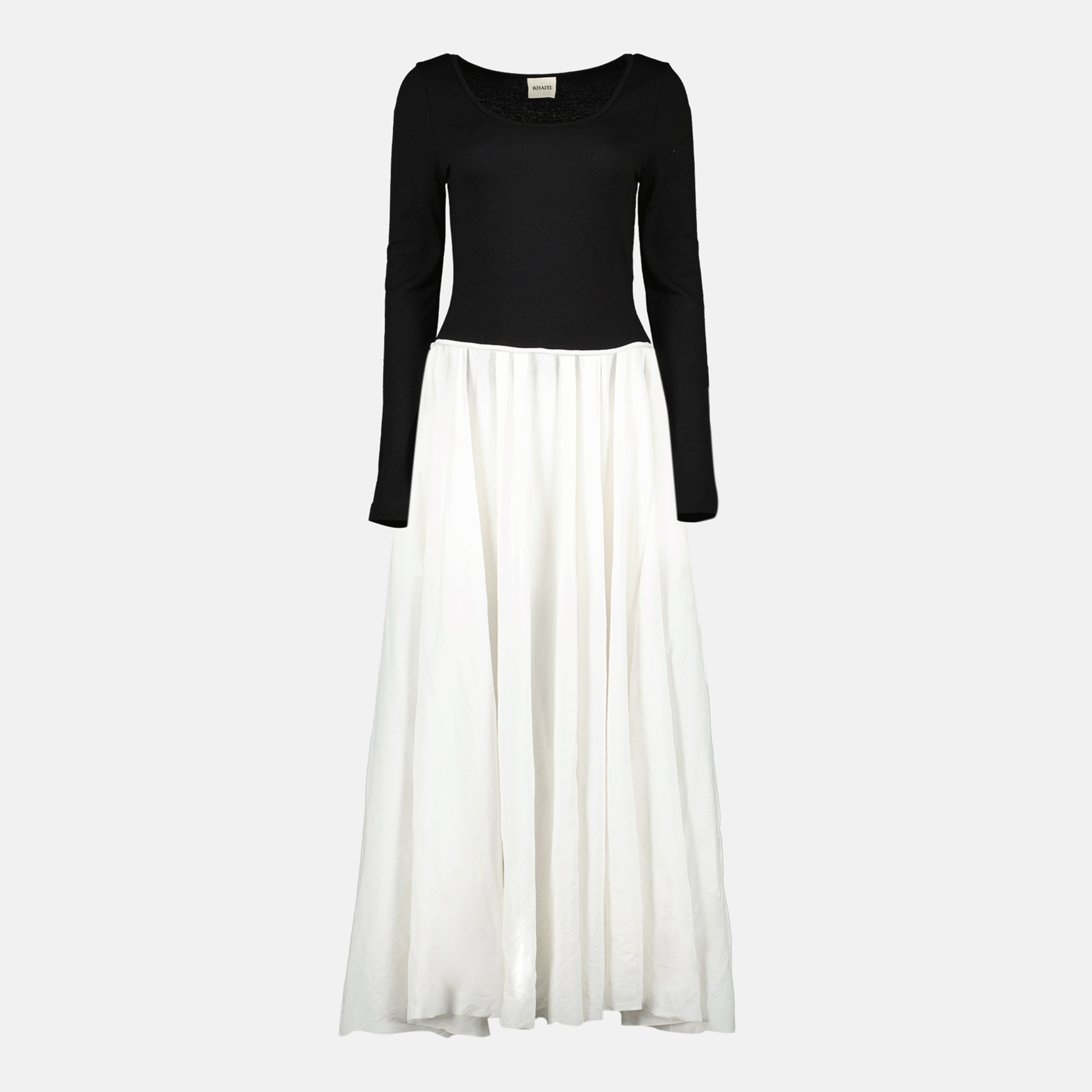 Image of the Khaite Carlotta black and white dress for Women - Spring-Summer 2026 - Front View