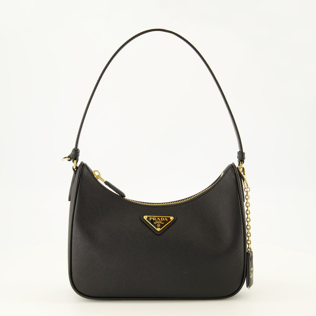 Sacs à main et épaule ブラックレザーのミニバッグ リエディション 2005 Prada Noir Femme