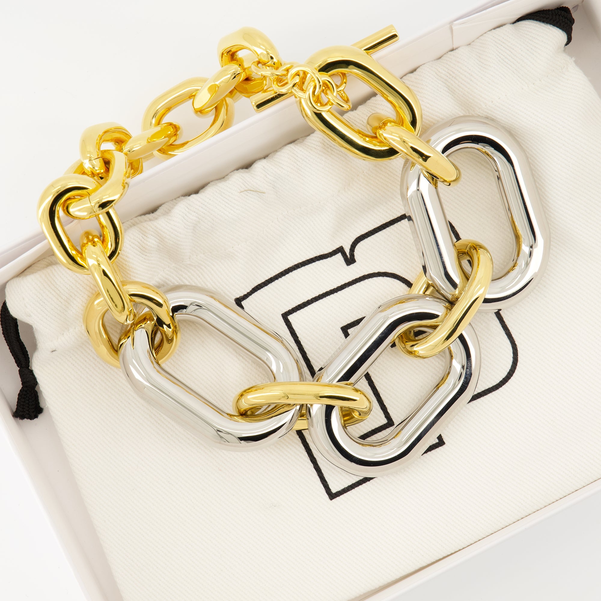 Bijoux Collier XL Link Rabanne Doré Femme