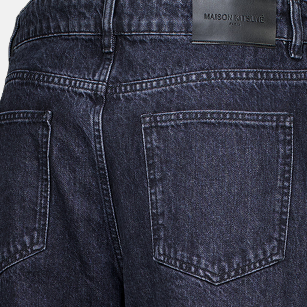 Pantalons ブラック ディストレスト ジーンズ Maison Kitsune Noir Homme