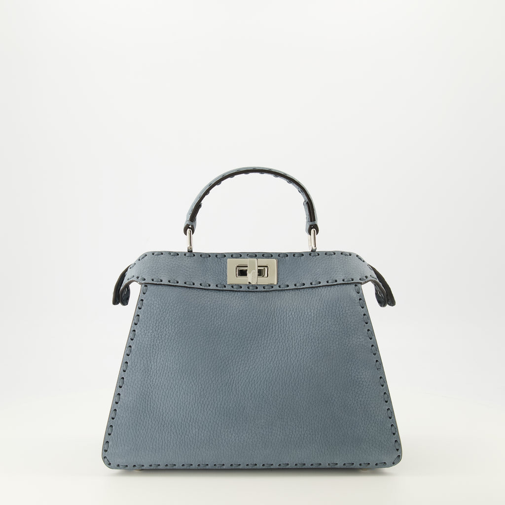 Imagen del bolso Peekaboo I See U pequeño azul de la marca Fendi para Mujer - Temporada Primavera-Verano 2026 - Vista Frontal