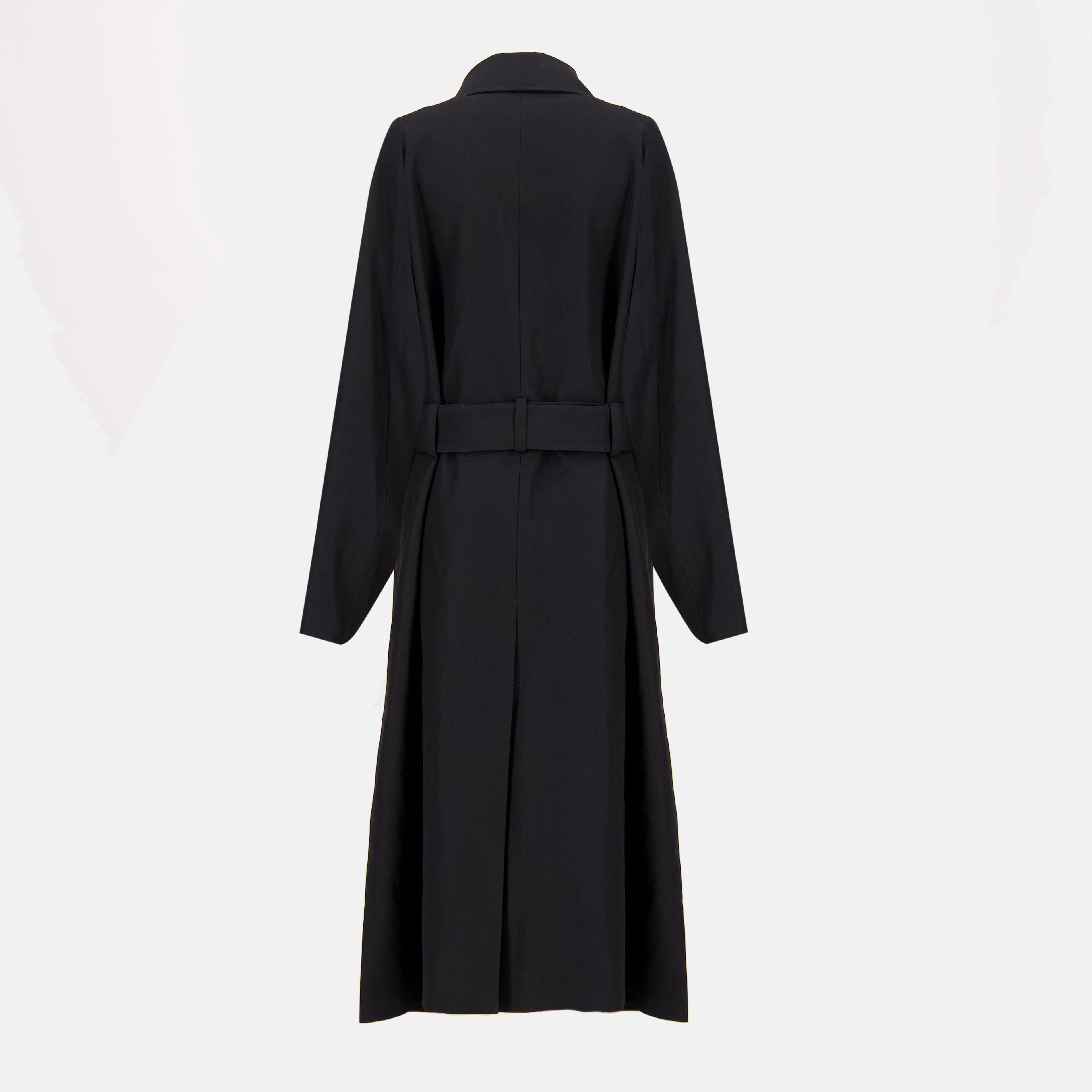 Image de l'article Manteau trench en laine de la marque Saint Laurent pour Femme - Saison Automne-Hiver 2025 - Vue de Dos