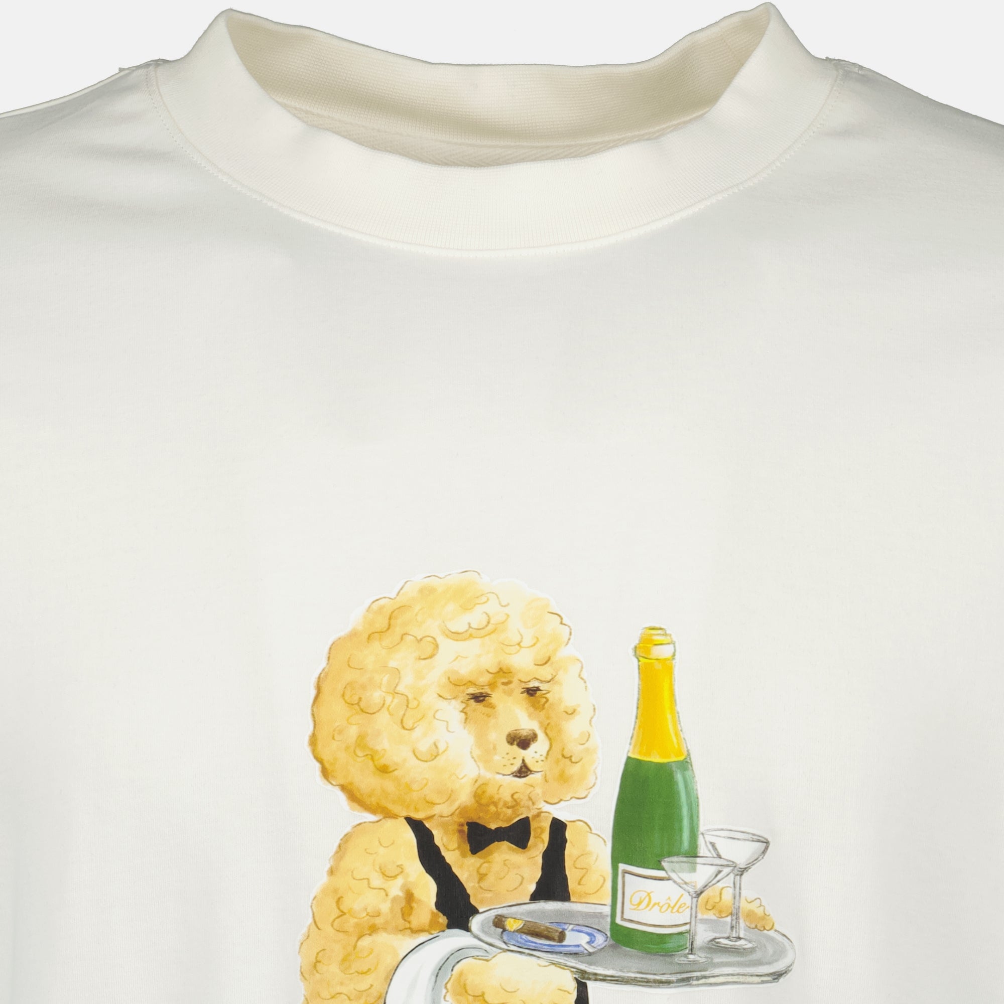 Bild des Poodle T-Shirts von Drole De Monsieur für Herren - Herbst-Winter 2025 - Detailansicht_5