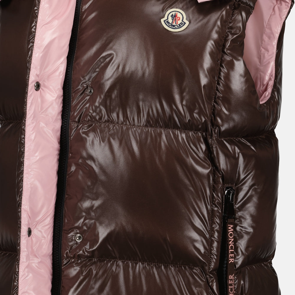 Giacche Giacca Piumino Senza Maniche Luzule Moncler Marrone Femme
