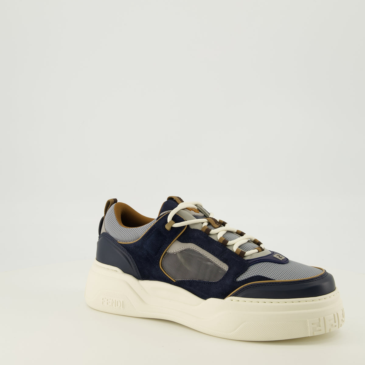 Baskets 펜디 포스 네이비 블루 스니커즈 Fendi Bleu foncé Homme