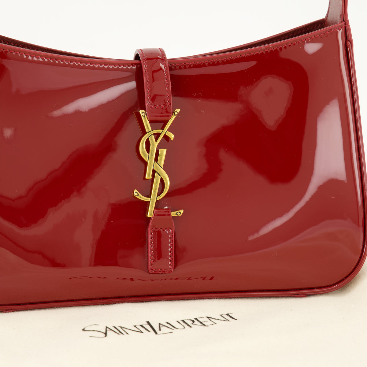 Sacs à main et épaule Sac 5 à 7 en cuir verni rouge Saint Laurent Rouge Femme