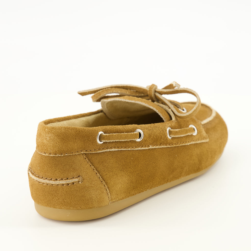 Mocassins Mocassins de Deck em Camurça Castanha Miu Miu Marron Femme