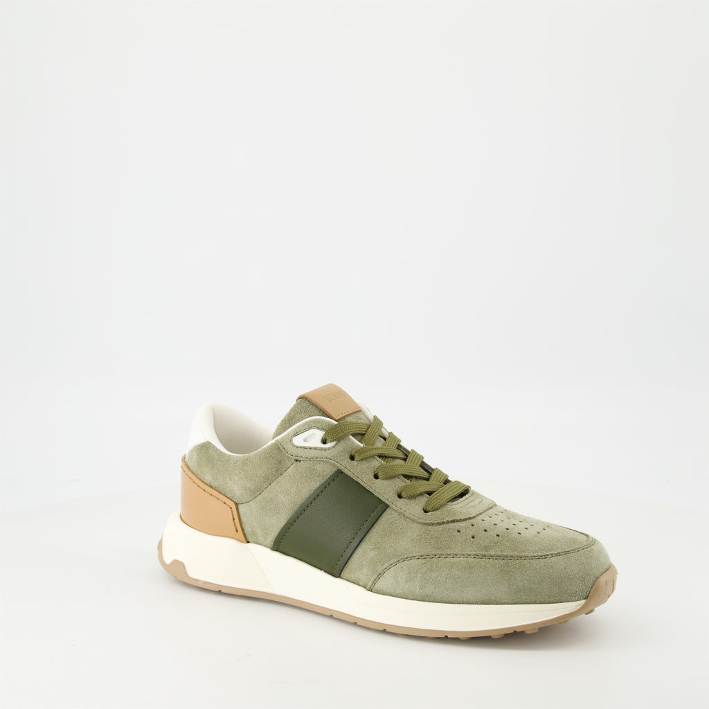 Sneakers Suede Leather Sneakers Tod's Khaki Homme