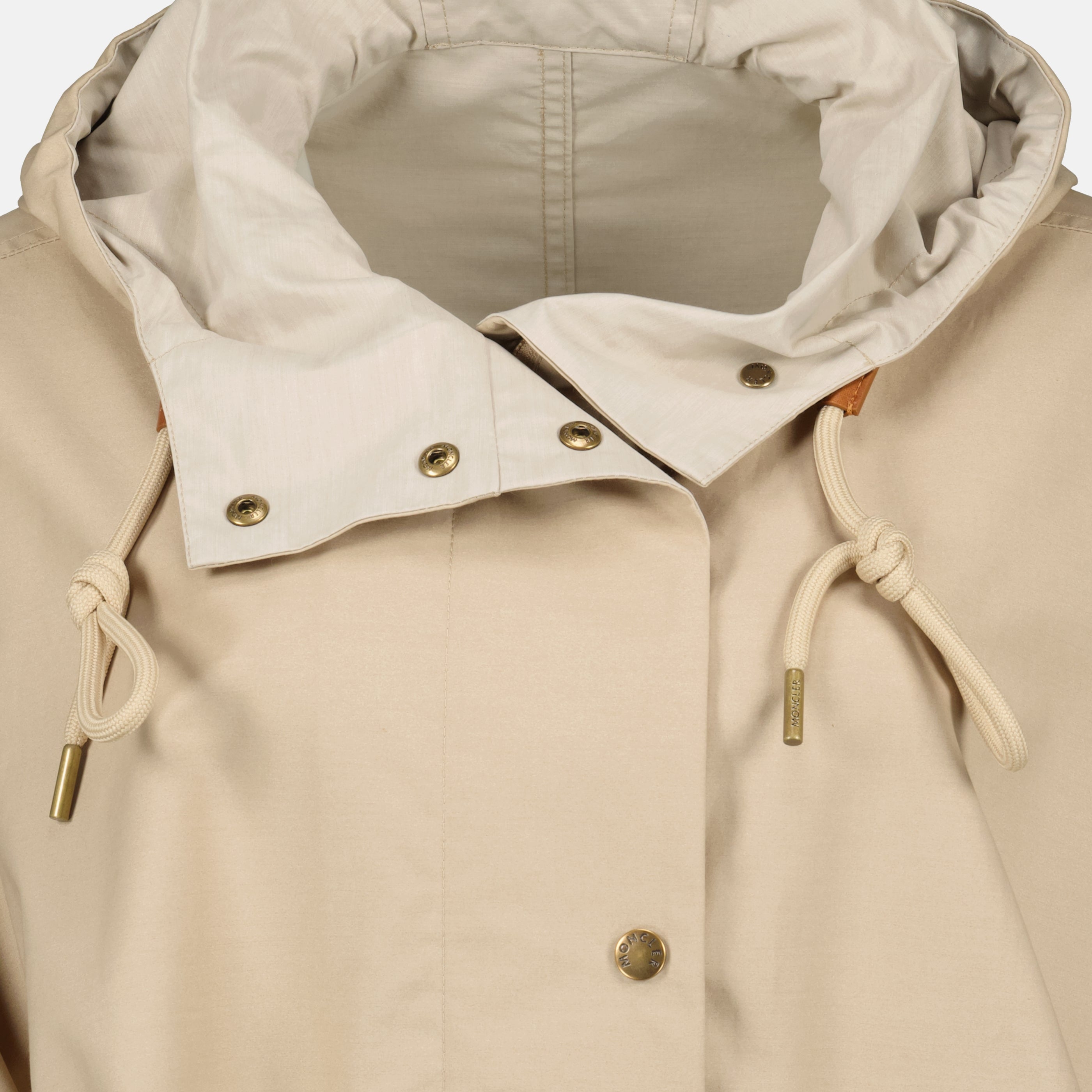 Manteaux Parka Brunnera en gabardine beige Moncler Beige Femme