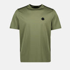 Camisetas T-shirt com Logótipo Vertical Moncler Verde Homme
