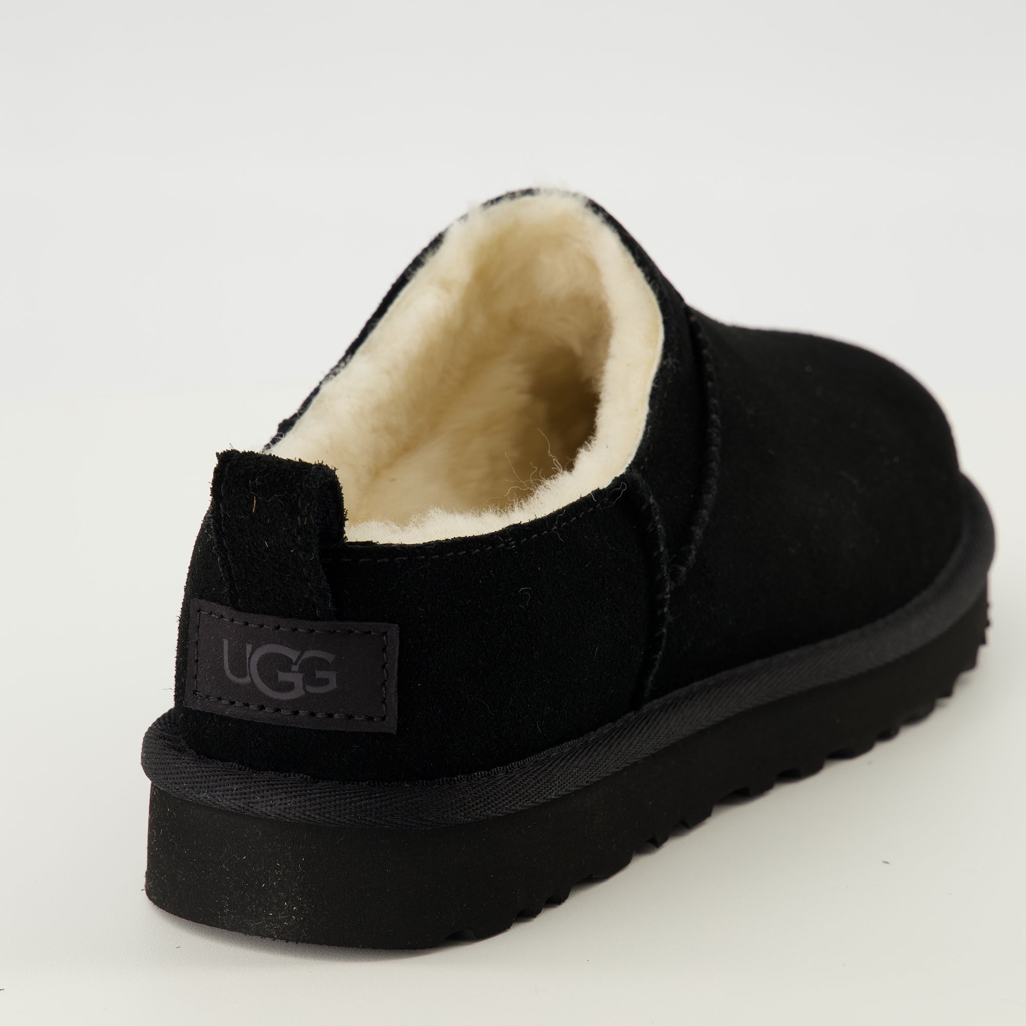 Image of the Ugg Women's Classic Micro Black Booties - Spring-Summer 2026 Season - Rear View