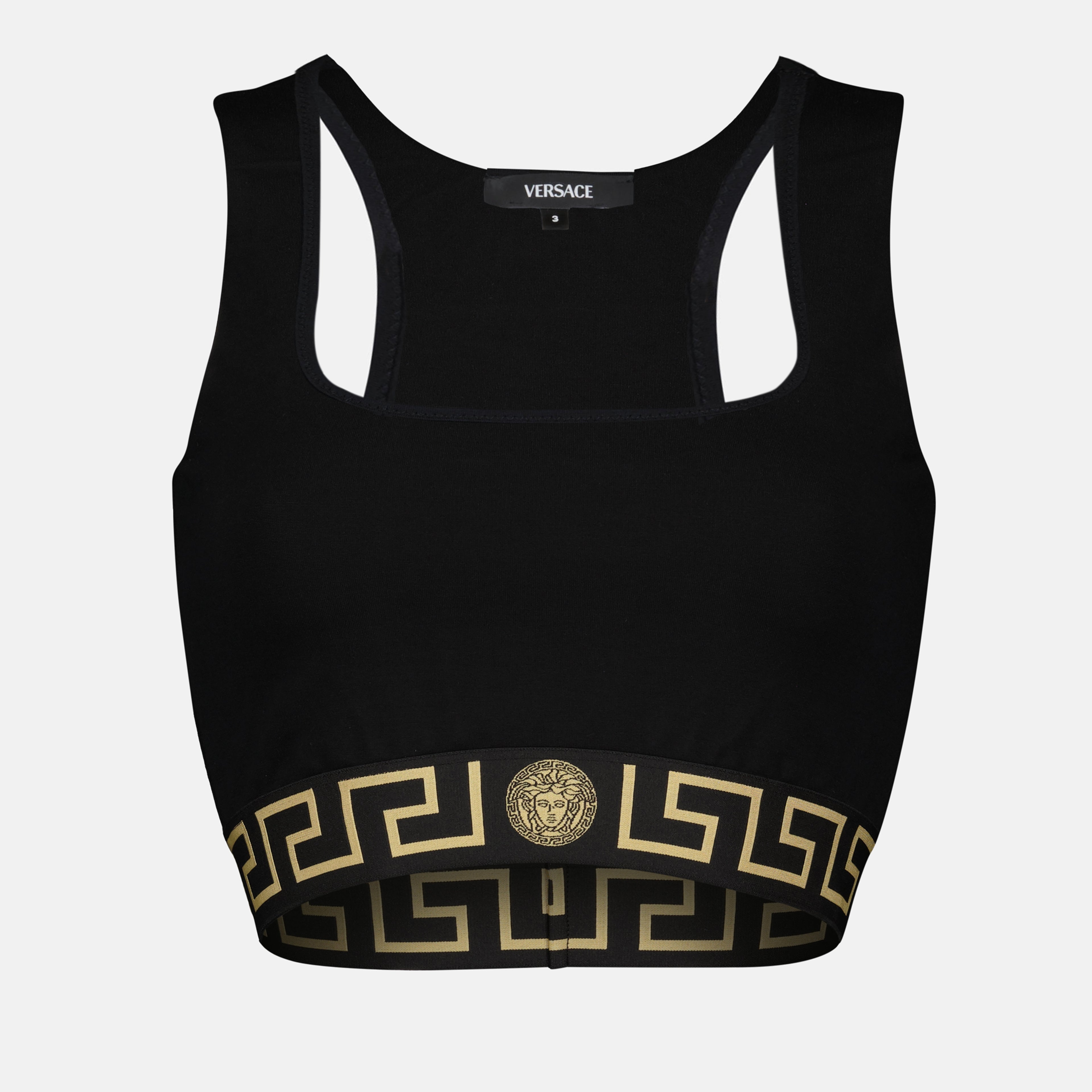 Tops Medusa Sport Bra Versace Black Femme
