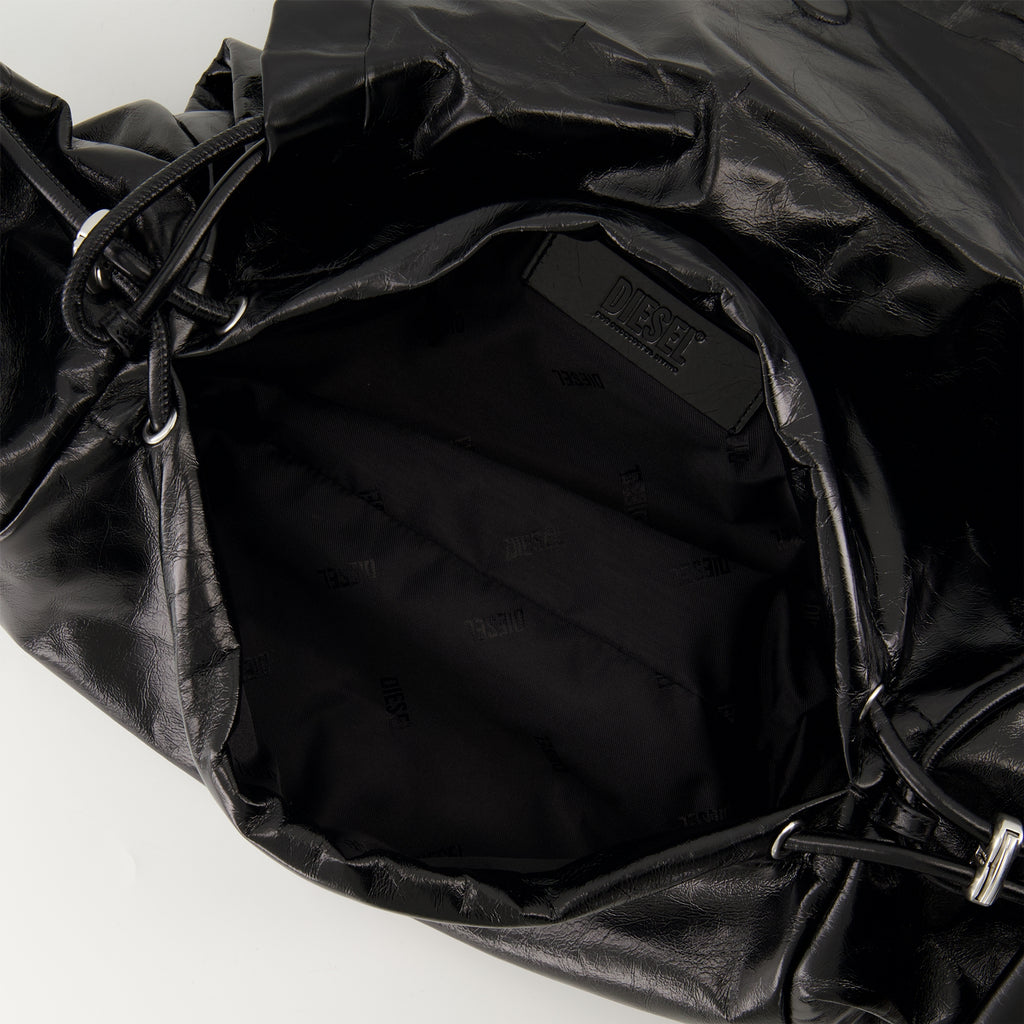 Borse a mano e a spalla Borsa in Pelle Scrunch-D Diesel Nero Femme