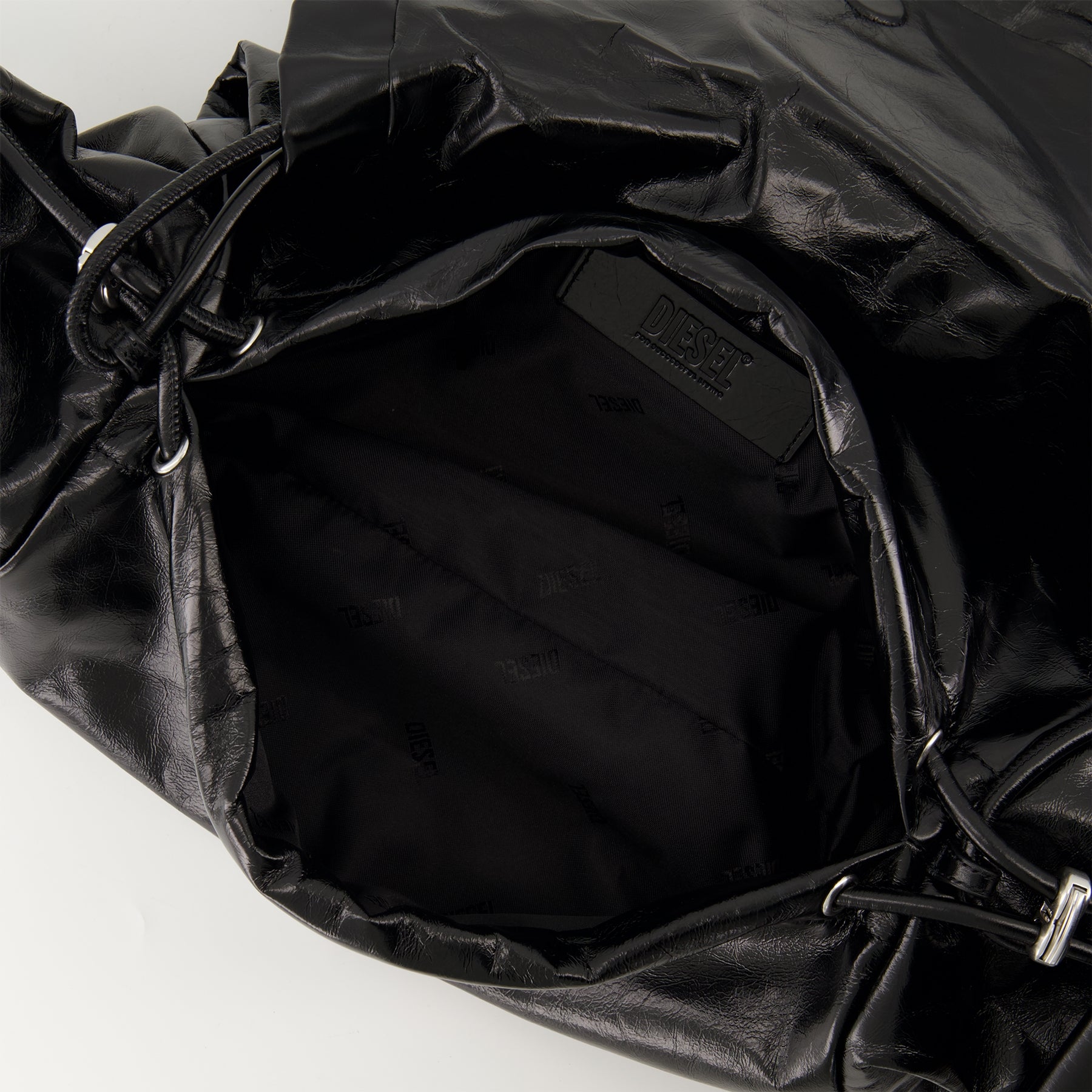 Borse a mano e a spalla Borsa in Pelle Scrunch-D Diesel Nero Femme