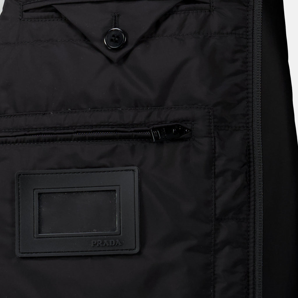 Manteaux Doudoune en Re-Nylon noir Prada Noir Homme