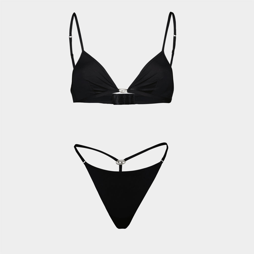 Ropa interior y homewear String D-DNM Diesel Negro Femme