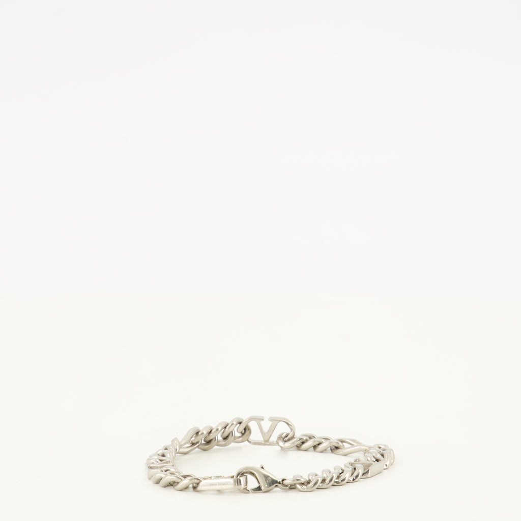 Bijoux VLogo Metal Bracelet Valentino Garavani Argenté Homme