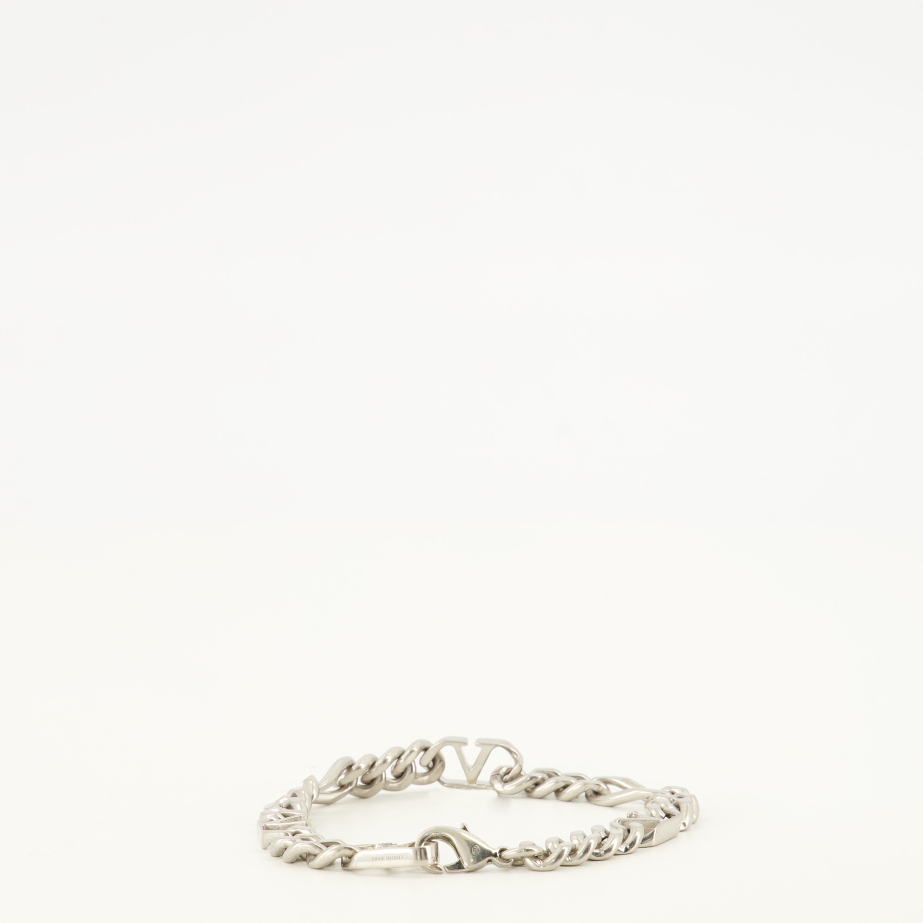 Bijoux Pulsera de Metal VLogo Valentino Garavani Argenté Homme
