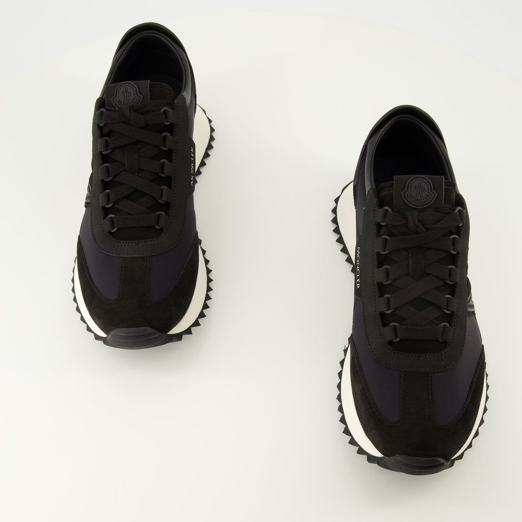 Image of the Moncler Men's Pacey 2 Black Sneakers - Spring-Summer 2026 Season - Top View of Pair of Shoes